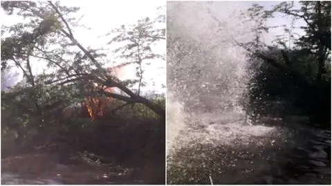 Elbląg: Wodny patrol gasi pożar łąk