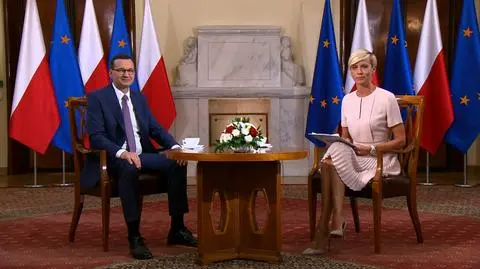 Poland&#039;s Prime Minister Mateusz Morawiecki was interviewed by Anita Werner from "Fakty" TVN