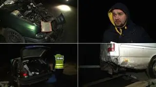 Sprawca wypadku uciekł, pasażerowie zostali, zakleszczeni