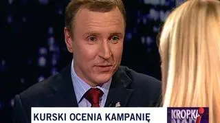 Adam Bielan stwierdził, że jednym z powodów mobilizacji elektoratu PO była działalność Jacka Kurskiego. Słowa te nie zdziwiły Kurskiego, a nawet postanowił je zinterpretować. - Zapewniam panią, że tak nie myśli. Powiedział to w emocjach, w odpowiedzi na moją złośliwość. Zawsze mieliśmy szorstką przyjaźń. Ale uzgodniliśmy, że takie sprawy będziemy wytykać sobie w PiS-ie - stwierdził w rozmowie z Moniką Olejnik. 