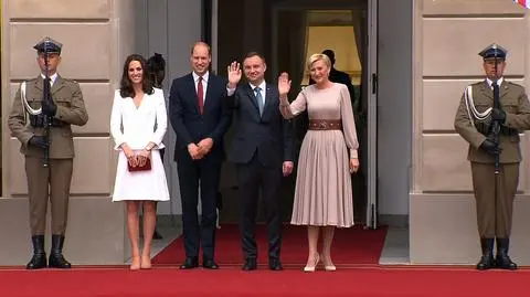 Prezydent Andrzej Duda przywitał parę książęcą w Pałacu Prezydenckim
