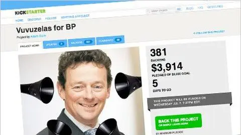 Wuwuzelami zagłuszą BP