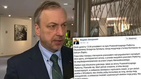 Bogdan Zdrojewski odchodzi z PO