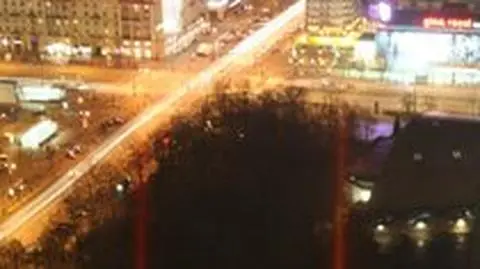 Pomalowane niebo w Warszawie
