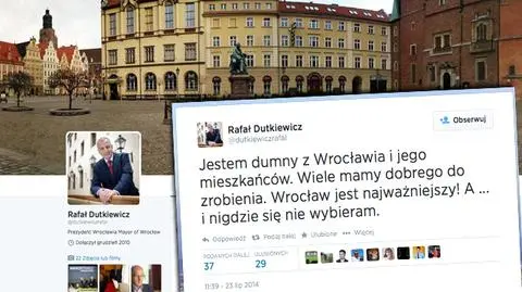 Premier Rafał Dutkiewicz? "Nigdzie się nie wybieram"