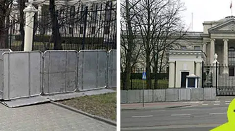 Barierki przed ambasadą Rosji 
w Warszawie. Będzie protest