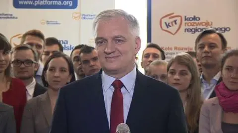 Jarosław Gowin ogłasza decyzję o kandydowaniu na szefa PO