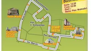 Trasa niedzielnego biegu wiedzie przez centrum miasta