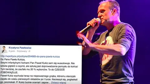 Krystyna Pawłowicz pisze do Pawła Kukiza