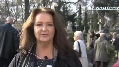 Anna Dymna na Cmentarzu Rakowickim: proszę mi nawrzucać 
