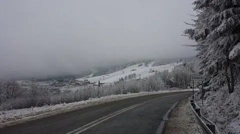 W Zieleńcu spadł już pierwszy śnieg