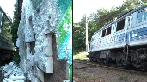 Lokomotywa wypadła z szyn i uderzyła w dom