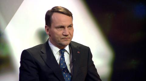 Radosław Sikorski był gościem programu "Świat" w TVN24 Biznes i Świat