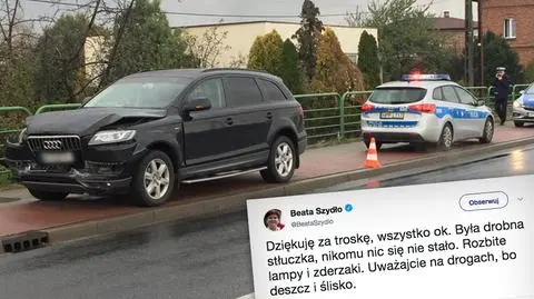 Samochód, w którym jechała Beata Szydło wziął udział w kolizji