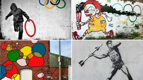 Policja ściga Banksy'ego za olimpijskie graffiti