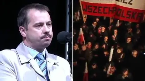 Artur Zawisza wystąpił podczas wiecu na warszawskiej Agrykoli