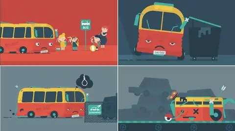 MSW promuje bezpieczne autobusy. Zaskakująca kreskówka, raczej nie dla dzieci