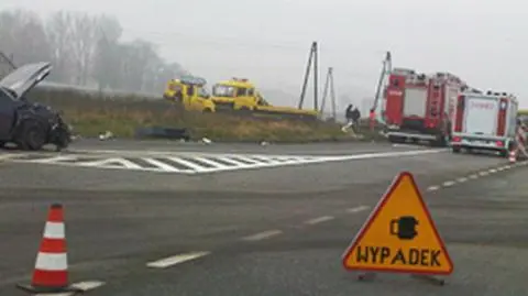 Wypadek cysterny. Utrudnienia pod Piotrkowem Trybunalskim