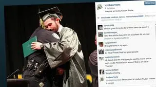 Policjant towarzyszył 18-latkowi podczas rozdania dyplomów