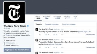 Celem ataków hakerów był m.in. profil "New York Times" na Twitterze