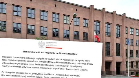 MSZ potępiło rosyjską agresję na Morzu Azowskim