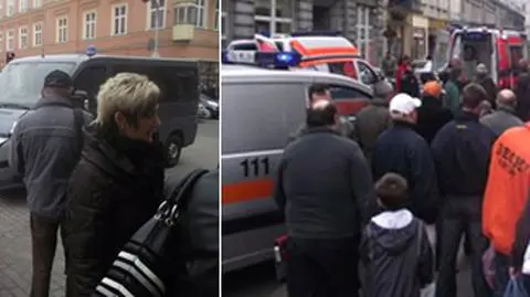 Po zderzeniu z radiowozem auto wpadło w pieszych. Są ranni