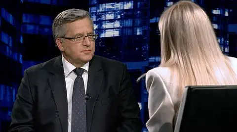 Former Polish president, Bronisław Komorowski in "Kropka nad i"