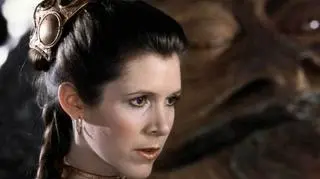 Carrie Fisher jako księżniczka Leia w kosmicznej sadze