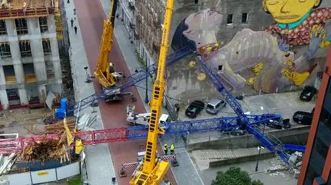 Pękł sworzeń, dźwig runął. Śledztwo po tragedii w sercu Łodzi