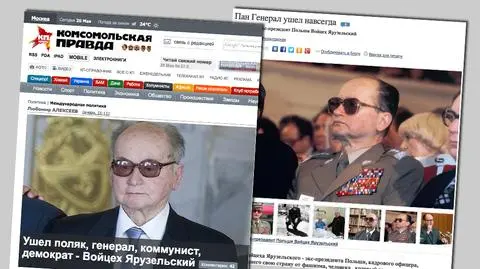 Entuzjastyczne opinie rosyjskich mediów nt. Jaruzelskiego podzielają też niektórzy Polacy