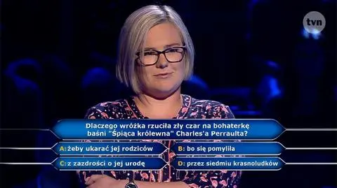 Milionerzy: Dlaczego wróżka rzuciła zły czar na baśniową Śpiącą Królewnę?