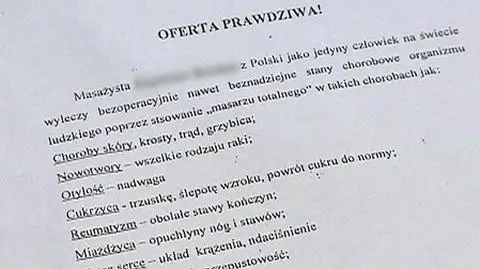 Masażem "leczył" wszystko