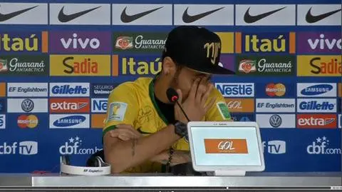 Neymar płacze na konferencji prasowej