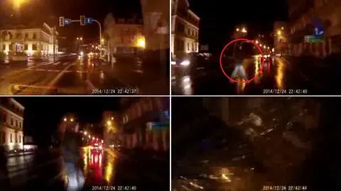 Potrącenie pieszego w Brzegu. Zobacz film