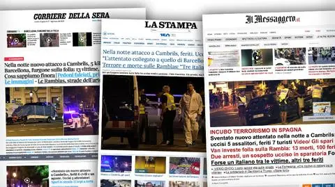 Włoska prasa komentuje zamachy w Hiszpanii