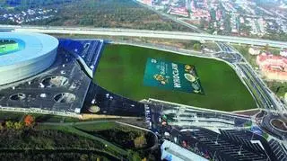 Tak będzie wyglądać baner przy stadionie