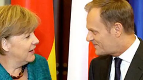 Premier powitał Angelę Merkel