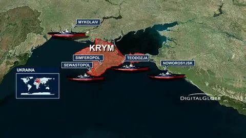W okolicach Krymu stacjonują znaczne siły rosyjskiej armii