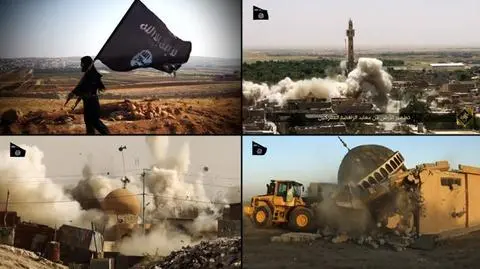 Dżihadyści wysadzają meczety. Żywy kordon w obronie minaretu 