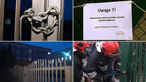 Łańcuchy na bramach szkół 