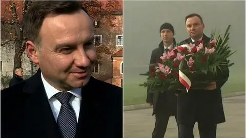 Prezydent Andrzej Duda na Wawelu. Odwiedził grób Kaczyńskich