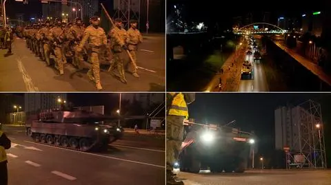 Katowice. Próba generalna przed defiladą na Święto Wojska Polskiego