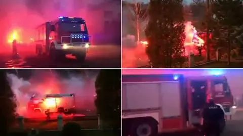 Flary i syreny. Spektakularne powitanie "Mariana", strażackiego stara