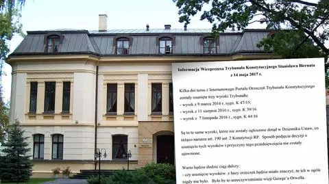 Biernat: z portalu orzeczeń TK zostały usunięte trzy wyroki
