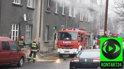Pożar kamienicy 
w centrum Katowic