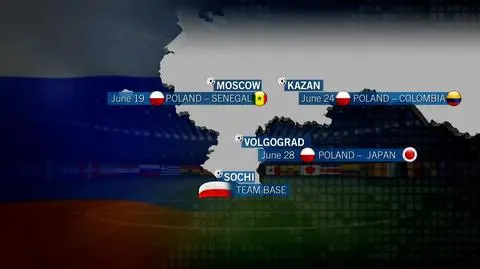 World Cup: Poland will play Senegal in Moscow, Columbia in Kazan and Japan in Volgograd