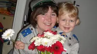 Justyna Piotrowska z córką Blanką 