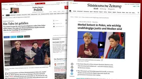 Kanclerz Merkel spotkała się z najważniejszymi polskimi politykami (materiał magazynu "Polska i świat" z 7.02.2017)