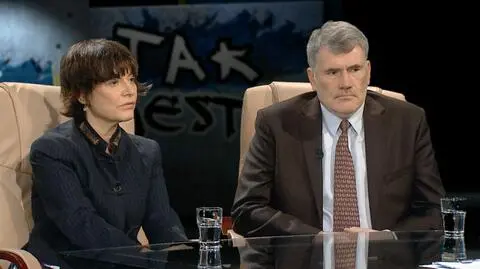 Kazimiera Szczuka i Piotr Strzembosz w Tak Jest 