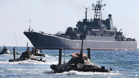 Nagranie: ćwiczenia rosyjskiej floty na Morzu Bałtyckim